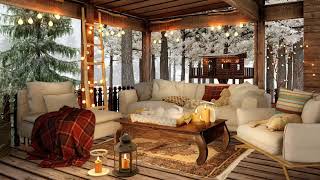Treehouse in Winter Ambience with Relaxing Falling Snow Sounds for Sleep and Relaxation