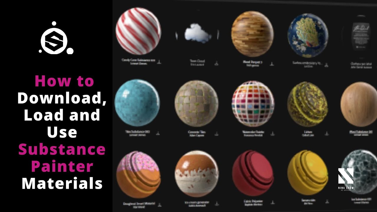 How To Download, Load And Use Substance Painter Materials - YouTube