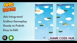 Bird Down 2D - Arcade Unity Game