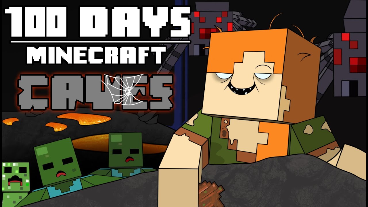 100 Days Minecraft Caves Youtube