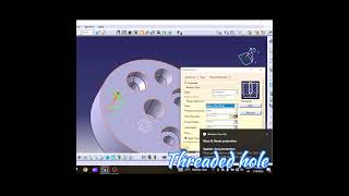 Threaded Hole CATIA V5 | Internal Threads Made Easy 🔩🔥 | #Shorts #catiav5