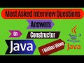 Top Tricky Interview Questions and Answers on Constructor in Java | Java Interview