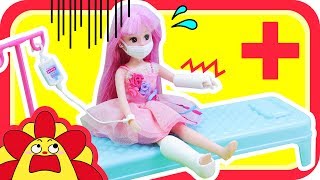 リカちゃん 新商品★ドキドキちょうしんき!リカちゃん病院★おしゃべりリカちゃん  病気★おままごと おゆうぎ ごっこ遊び サンサンキッズTV toys kids