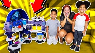 Mommy Surprised DJ & Kyrie With The Biggest Toy Ever! Batman Super Surround Batcave Playset!