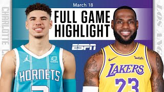 Charlotte Hornets vs. Los Angeles Lakers [FULL GAME HIGHLIGHTS] | NBA on ESPN