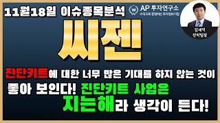 씨젠(096530)-진단키트에 대한 너무 많은 기대를 하지 않는 것이 좋아 보인다! 진단키트 사업은 지는해라 생각이 든다!