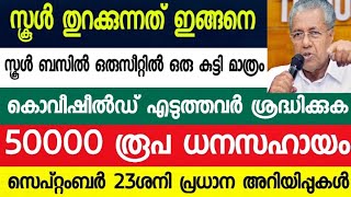 Tomorrow's Announcements 23/9/21,Kovid will pay Rs 50,000 as compensation,court open from November1