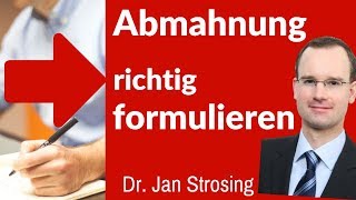 --► Richtig Abmahnung schreiben als Arbeitgeber | ✔ Abmahnung Muster Formulierungen