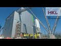 900 tons of steel  and 4000 m2 cladding mounted by MKL Bau at  Boiler house Construction site