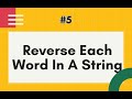 Reverse Each Word In Given String | Java interview question| by Naren
