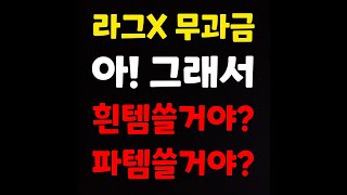 (라그X 무과금) 그래서 흰템,파템? 뭘쓸건데?