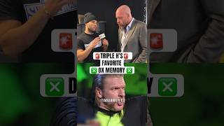 🚨 Triple H tells us his favorite DX memory ❎ #WWE #TripleH #DX