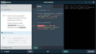 Learn Javascript, return, codecademy