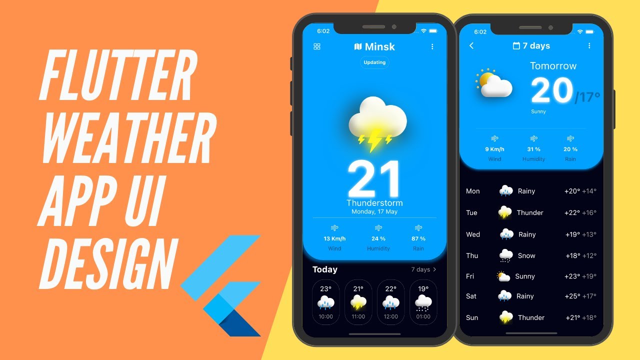 Weather App Flutter Ui Speed Code Part 1 Youtube