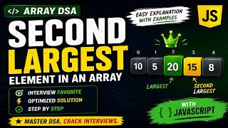 Second Largest Number in an Array 🔥| JavaScript DSA