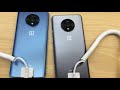 Oneplus 7T Comparison Frosted Silver, Glacier Blue