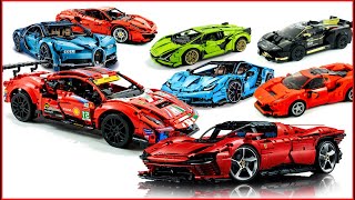 COMPILATION LEGO TECHNIC Top 5 Cars of All Time Ferrari Daytona - Lamborghini - Buggati Chiron