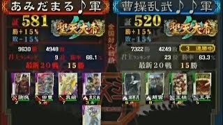 【三国志大戦３　頂上対決】　あみだまる♪軍　ＶＳ曹操乱武♪♪軍【2014-2-4】sangokushitaisen3