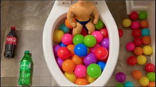 Will it Flush? - Plastic Balls and Stretch Armstrong
