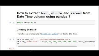 Python - How to extract Hour, Minute and Second from Datetime Column using pandas