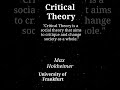 define critical theory.