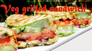 Veg club/grilled sandwich by crazy4veggie.com