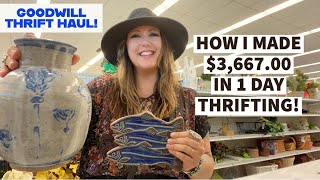 THRIFTING FOR RESALE! How I Made $3,667.00 Profit In 1 Day Thrifting!! HERE'S WHAT TO LOOK FOR!