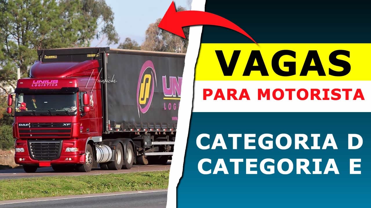 VAGAS PARA MOTORISTA CATEGORIA D E E - YouTube