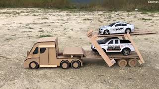 Tesla Semi Truck Auto Transporter from Cardboard | Diy Cardboard Car