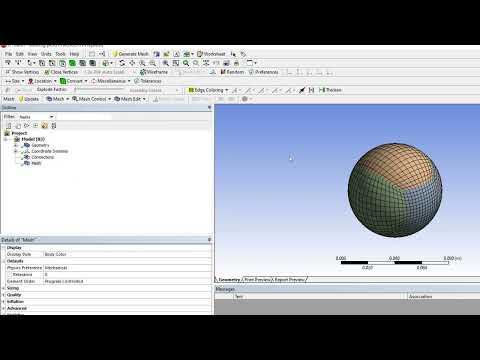 Structured Mesh Generation For A Spherical Geometry In ANSYS | Learn ...