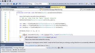 Switch Between Activities(Android Xamarin)