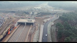 January 2025 - M25 Junction 10 Project, first 2025 drone video update, with full 360 degree view