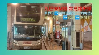 [翠林選擇少]九巴95M線由翠林往雅麗道縮時行車片段