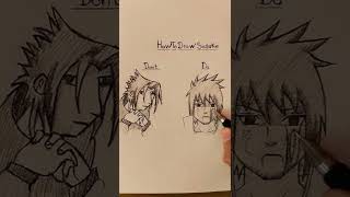 How to Draw Sasuke Uchiwa✍📔✍🏻😂
