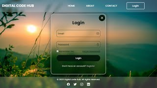 How To Create responsive login and registration form in html CSS\u0026 JavaScript  in 2023