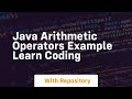Java arithmetic operators example learn coding