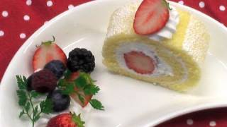 【スイーツレシピ】いちごのロールケーキ　The Swiss roll of a strawberry