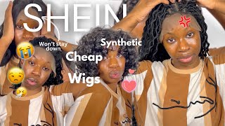 Trying cheap SHEIN synthetic wigs | affordable good wigs from SHEIN | quick SHEIN try on-haul