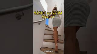 $250K vs $25M Yacht-Home 🤔 😳🤯 #yachtforsale #boats #yachttour #superyacht