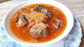 🔥 Hearty sour Cabbage soup with beef | Very easy and delicious | Cesminaz