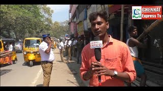 PB ரோடு ஆக்கிரமிப்புகளை அகற்றும் பணியில் சென்னை காவல்துறை | VJ Muni | Chennai Express Tv
