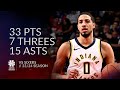 Tyrese Haliburton 33 pts 7 threes 15 asts vs Sixers 23/24 season