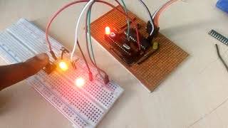 Control Two LED's using Push Button Switch - AVR Microcontroller Program