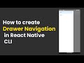 How to create Drawer Navigation in React Native| Create Drawer Navigations in React Native