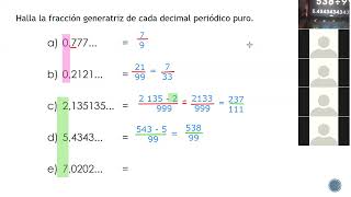 5TO B  FRACCION GENERATRIZ (PARTE 2)