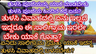 ತುಳಸಿ ವಿವಾಹ ದಲ್ಲಿ ಸಾಲಿಗ್ರಾಮ ಬಳಸಲೇ ಬೇಕು?ತುಳಸಿ ಪೂಜೆಯ ಹಿಂದಿನ ಕಥೆ ಏನು?ಏನಿದು ಸಾಲಿಗ್ರಾಮ,ಮತ್ತು ಯಾಕೆ?