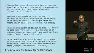 Modèles théoriques des représentations linguistiques... (1) - Stanislas Dehaene (2017-2018)