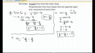 parallel and perpendicular lines