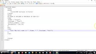 PHP Lecture 3: HOW TO DECLARE A VARIABLE IN PHP