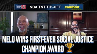 Kareem Abdul-Jabbar Names Carmelo Anthony 2021 Social Justice Champion Award Winner